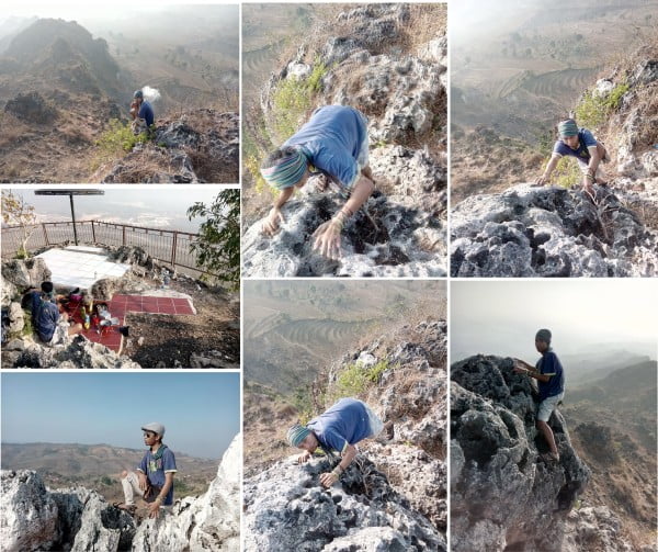 wisatawan di puncak pencu