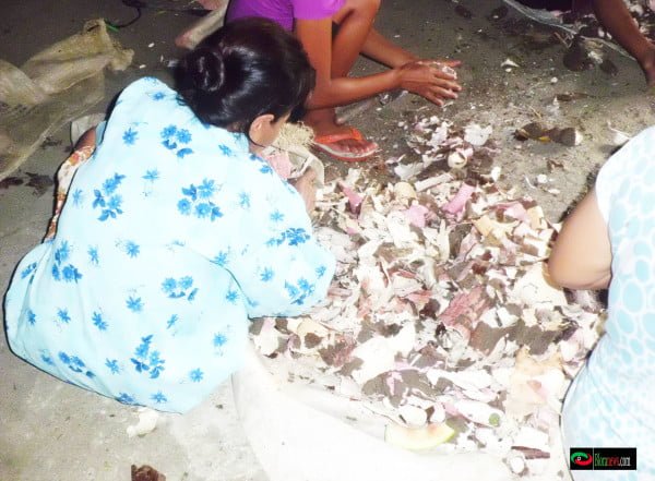 kupas ketela untuk bahan baku tape ketela