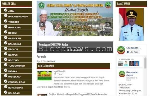 SELURUH DESA DI JAPAH SUDAH PUNYA WEBSITE