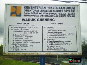 WADUK GRENENG : PENAMPUNG AIR PERTANIAN RAKYAT TIGA ZAMAN