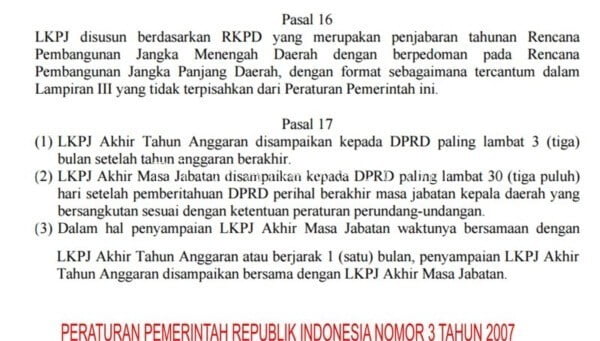 Peraturan Pemerintah Republik Indonesia Nomor 3 Tahun 2007