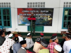 SATGAS PAMTAS YONIF 410 ALUGORO PERINGATI NUZULUL QUR’AN