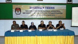 KPU BLORA GELAR BIMBINGAN TEKNIS PENDAFTARAN DAN VERIFIKASI PARPOL