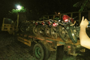DUA BELAS UNIT SEPEDA MOTOR HASIL CURANMOR DIAMANKAN PETUGAS