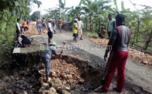 NYARIS PUTUS, JALAN BEGANJING – TENGGER RUSAK TERGERUS AIR