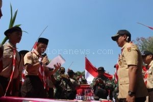 DANDIM RYZADLY PIMPIN UPACARA TIMBANG TERIMA ETK 2018 ANTAR KWARCAB DI TAPAL BATAS BLORA – PATI