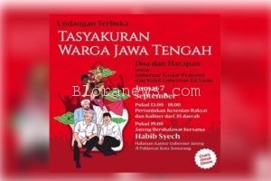 MAKAN-MAKAN DAN SHOLAWATAN, SYUKURAN MAS GANJAR DIGELAR JUMAT BESOK
