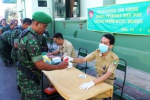 TES URINE MENDADAK DI KODIM 0721, HASILNYA NIHIL