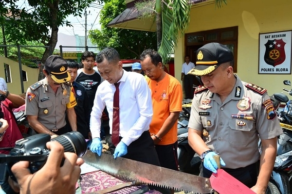 Konferensi Pers ungkap kasus penangkapan pelaku penusuk Polhut di Mapolres Blora