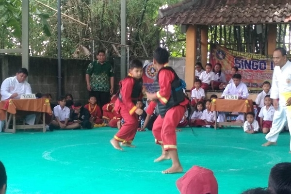 Pertandingan seleksi Popda tingkat Kecamatan Blora Kota di Pendopo Singo Lodro Kaliwangan