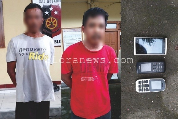 Dua pelaku pencurian ponsel