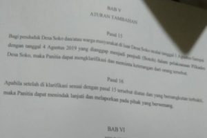 WASPADAI BOTOH, PANITIA PERTEGAS LARANGAN DALAM TATIB PILKADES