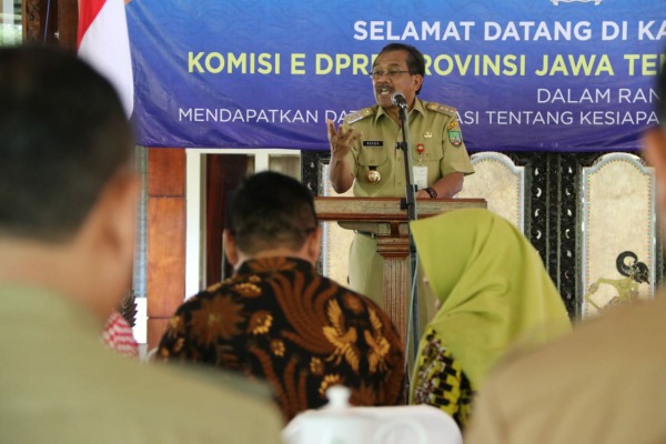 Bupati Blora Djoko Nugroho saat menerima kunjungan Komisi E DPRD Jateng