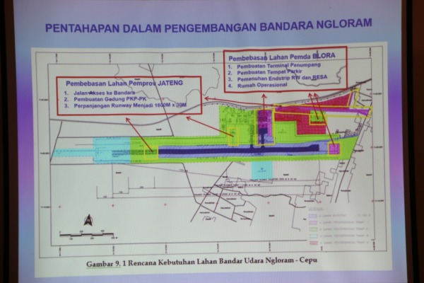 Peta pembangunan Bandara Ngloram