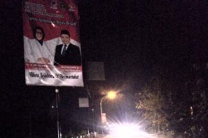 NEKAT, PAPAN BALIHO MILIK KPU DIPASANG BALIHO UMI – AGUS