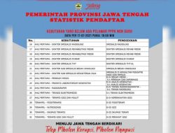 HINGGA 17 JULI, 35 FORMASI CASN PEMPROV JATENG NIHIL PELAMAR
