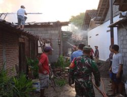 DIDUGA AKIBAT KORSLETING LISTRIK, RUMAH WARGA SENDANGHARJO TERBAKAR