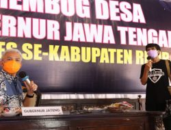 GANJAR APRESIASI RELAWAN COVID RANGERS REMBANG