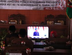 BUPATI BLORA DENGARKAN PIDATO KENEGARAAN PRESIDEN