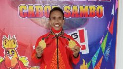 SUNOTO, ATLET SAMBO BLORA TOREHKAN EMAS DI PERTANDINGAN EKSHIBISI PON XX PAPUA
