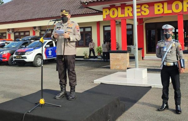 Polres Blora menyiapkan 168 pasukan dalam rangka pengamanan perayaan Natal 2021 dan tahun baru 2022 (Nataru).