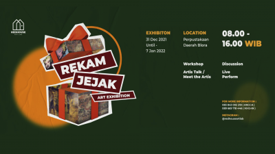 Tergabung dalam RedHouse Art Lab akan menyelenggarakan Pameran Rekam Jejak di Perpustakaan Daerah Kabupaten Blora selama seminggu, pada tanggal 31 Desember 2021 –  07 Januari 2022 mendatang.