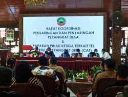 BUPATI PIMPIN RAPAT KOORDINASI PERADES KEDUA DENGAN KEPALA DESA