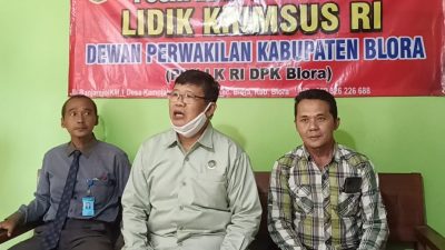 Pusat Bantuan Hukum (PBH) Lidik Kriminal Khusus (Krimsus) RI Dewan Perwakilan Kabupaten (DPK) Blora dalam menangani kasus Perangkat Desa (Perades) di Kabupaten Blora masih menempuh upaya hukum secara non ligitasi.