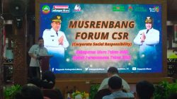 Musrenbang Forum CSR digelar perdana hari ini, Rabu (23/3). Tercatat ada 75 instansi yang diundang dan menghadiri forum tersebut. Mulai dari Media, LSM, Perguruan Tinggi, BUMN, BUMD dan lainnya.