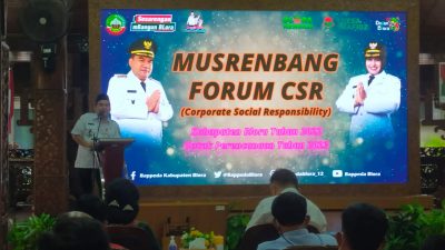 KUATKAN SINERGI, BAPPEDA BLORA GELAR MUSRENBANG FORUM CSR