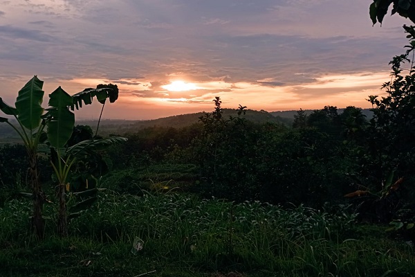 Senja di bukit serut.