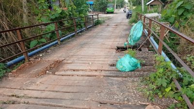 JEMBATAN PENGHUBUNG CABEAN-BAJO RUSAK, RESPON KETUA DPRD: SUDAH DIANGGARKAN TAHUN INI