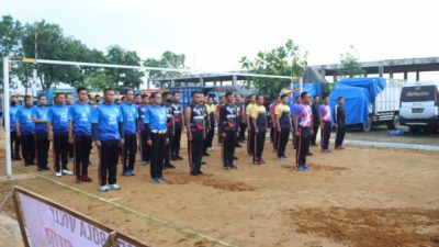 JELANG HARI BHAYANGKARA, POLRES BLORA GELAR TURNAMEN VOLI ANTAR ANGGOTA