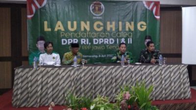 Dewan Pimpinan Wilayah Partai Persatuan Pembangunan (DPW PPP) Jawa Tengah Launching pendaftaran bakal Calon Anggota Legislatif DPR RI dan DPRD I & II pada saat penutupan agenda Workshop Political Marketing yang diselenggarakan di Hotel Pandanaran Semarang Sabtu (2/7).