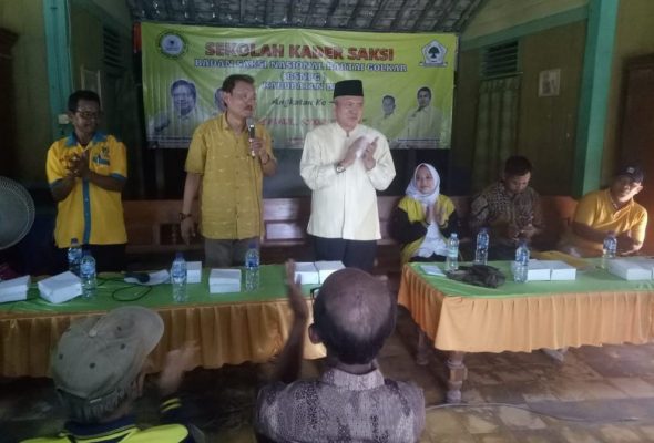 Badan Saksi Nasional Partai Golkar (BSNPG) Kabupaten Blora Menggelar Sekolah Kader Saksi angkatan 10 di Desa Ketuwan, Kecamatan Kedungtuban, Kabupaten Blora.