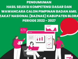 MELOLOSKAN 2 ULAMA, BERIKUT HASIL SELEKSI KOMPETENSI DASAR DAN WAWANCARA CALON PIMPINAN BAZNAS KABUPATEN BLORA