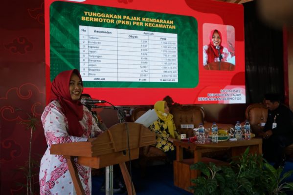 Tunggakan Pajak Kendaraan Bermotor (PKB) di Kabupaten Blora ternyata cukup besar. Mencapai Rp 12,4 miliar. Paling besar Kecamatan Blora Kota. Ada 25.657 objek pajak yang nunggak. Nilainya mencapai Rp 3,6 miliar. Disusul Kecamatan Jepon, Kecamatan Ngawen, Kecamatan Todanan, dan Kecamatan Banjarejo, Kunduran, Tunjungan, Japah dan Kecamatan Bogorejo.