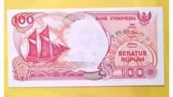 Uang kertas pecahan Rp100 tahun emisi 1992.