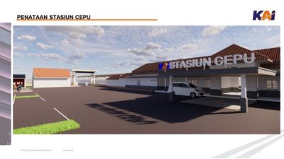 Ilustrasi penataan dan pengembangan stasiun Cepu.