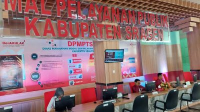 Menteri Pendayagunaan Aparatur Negara-Reformasi Birokrasi (Menpan-RB) Abdullah Azwar Anas meresmikan tujuh Mal Pelayanan Publik (MPP) di Jawa Tengah secara serentak di Sragen, Senin (20/2/2023). Tujuh MPP yang diresmikan tersebut berada di Kabupaten Sragen, Demak, Pekalongan, Pemalang, Purbalingga, Kabupaten Semarang, dan Wonogiri.