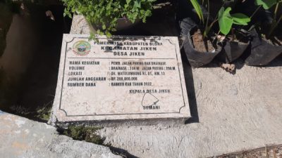 BERKAT PEMBANGUNAN DRAINASE, PULUHAN RUMAH DI DESA JIKEN TAK LAGI KEBANJIRAN