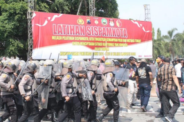 SIMULASI SISPAMKOTA, POLRES BLORA SIAP AMANKAN PILKADA 2024