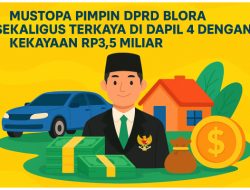 MUSTOPA PIMPIN DPRD BLORA SEKALIGUS TERKAYA DI DAPIL 4 DENGAN KEKAYAAN 3,5 MILIAR