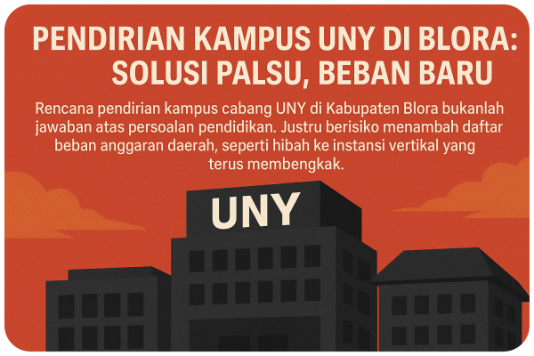 PENDIRIAN KAMPUS UNY DI BLORA: SOLUSI PALSU, BEBAN BARU