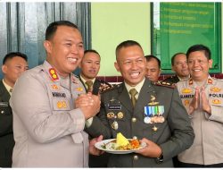 RAYAKAN HUT TNI KE-80, POLRES BLORA SAMBANGI KODIM 0721